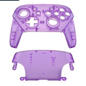 eXtremeRate Atomic‎ Purple Clear Faceplate and Backplate for Nintendo Switch Pro